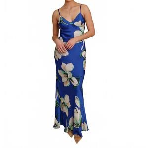 NEW EMORY PARK magnolia slip dress in blue